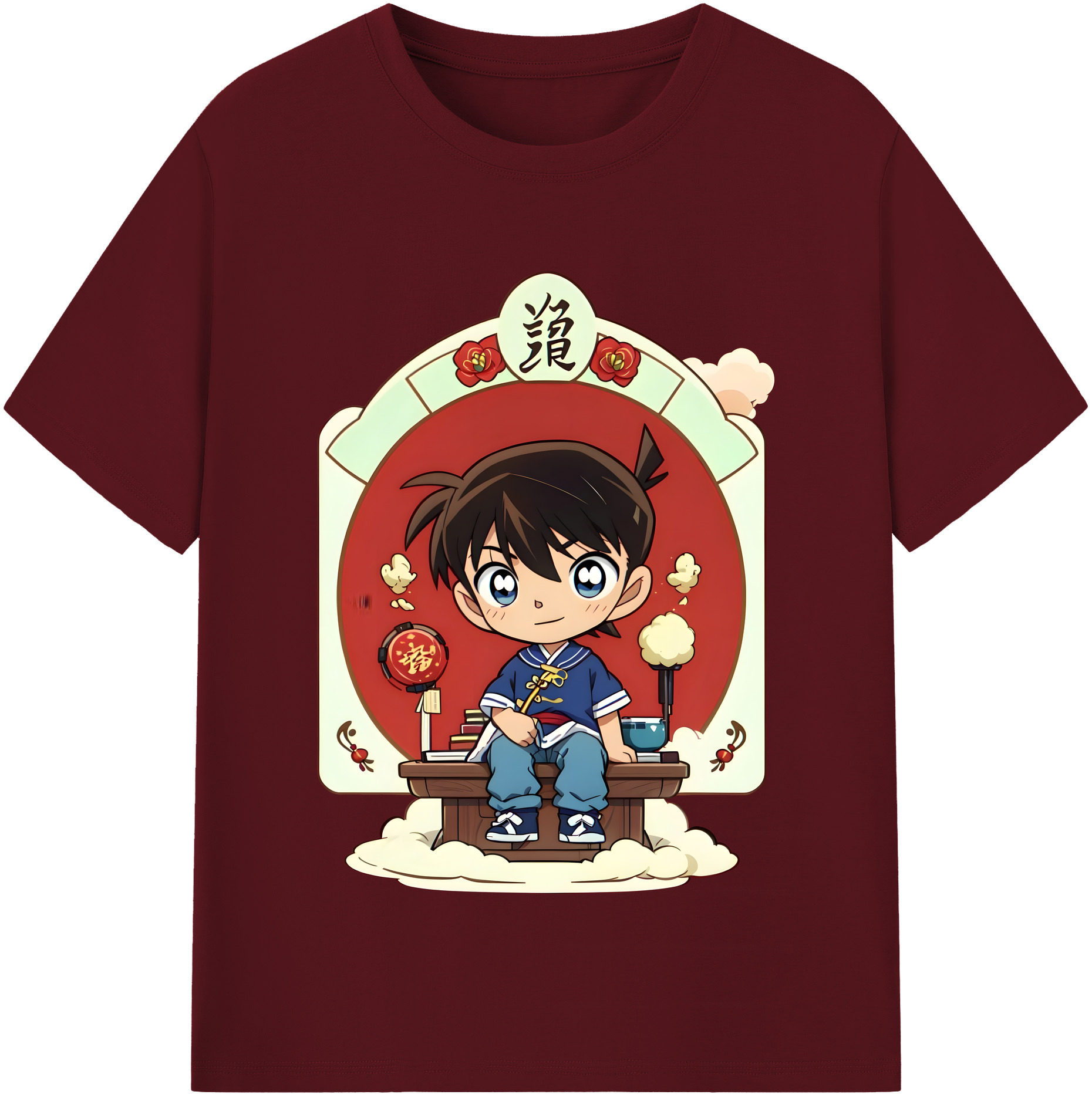 （画像用） 名探偵コナン 江戸川 コナン Detective Conan Conan Edogawa 綿100％半袖Tシャツ（フロントプリント）